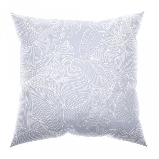 Наволочка 60х60см Аквилегия серый, с клапаном-запахом, бязь Комфорт 121г/м2, хлопок 100%, упаковка ПВХ 22х30см, Домашняя мода (Россия)