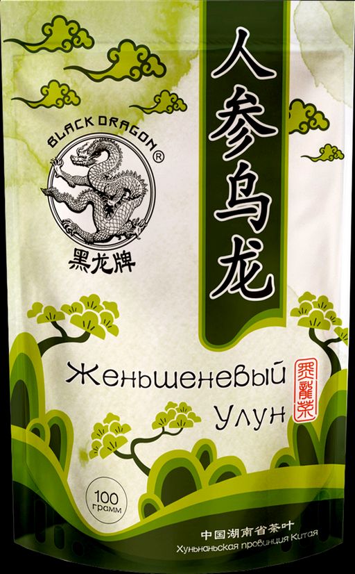 Черный дракон. Улун Женьшеневый 100 гр. мягкая упаковка