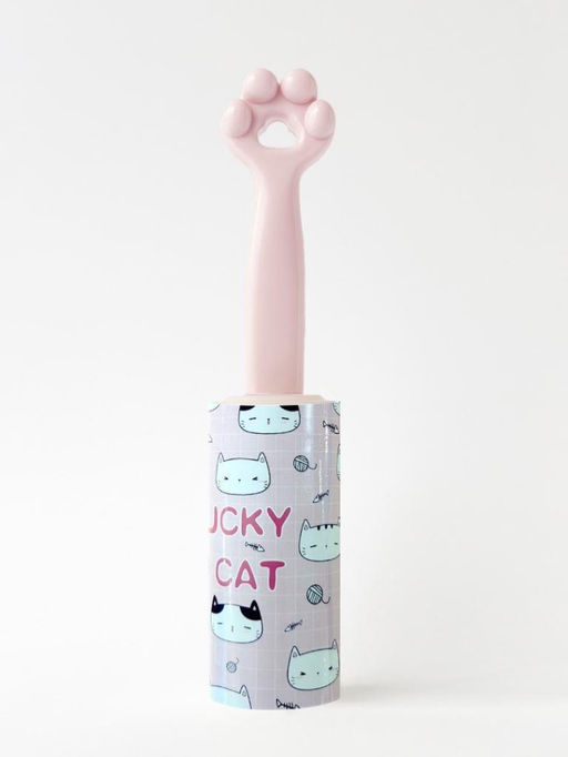 Ролик для чистки одежды "Pink paw of a cute cat", 10 см*60 листов