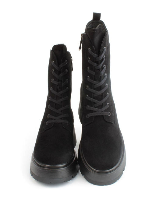 04-M3-1376 BLACK Ботинки зимние женские (натуральная замша, натуральный мех)