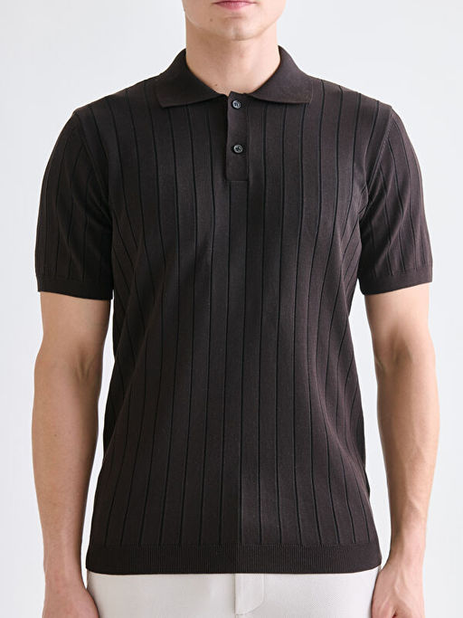 Polo Yaka K?sa Kollu Erkek Triko Kazak