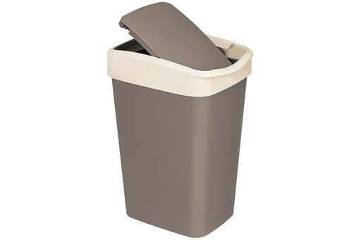 Ведро для мусора с подвижной крышкой 20 л 30*23,5*43 см Тандем шоколад/слон.кость (842022) - Elan gallery фото 8