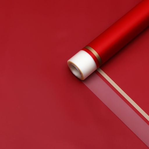 Плёнка для цветов, красный с золотым, 58 см×10 м