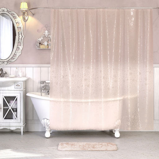 VAL JR-1818C Штора для ванной комнаты с кристаллическим эффектом, PEVA, 180*180 см, JARDIN, шт