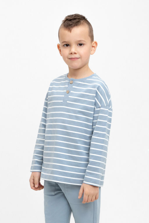 КР 302452/пыльно-синий,полоска к472, джемпер