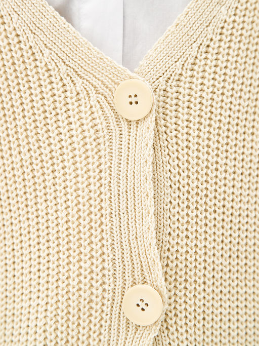 Молочный вязаный кардиган для девочки - Kogankids фото 9