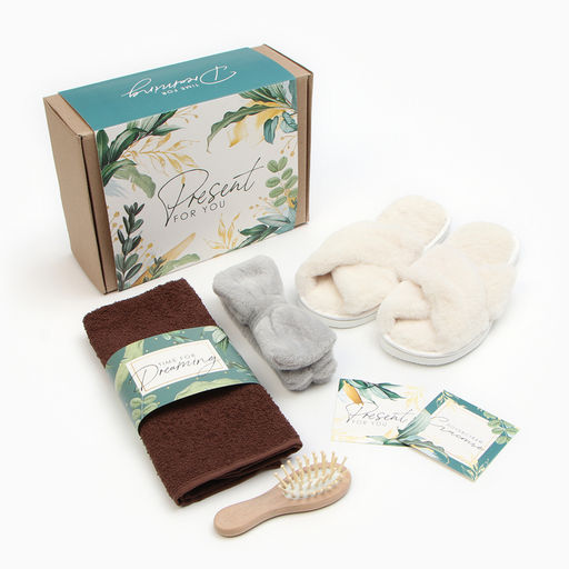 Набор подарочный «Этель» Present for you, полотенце, тапочка, расчёска