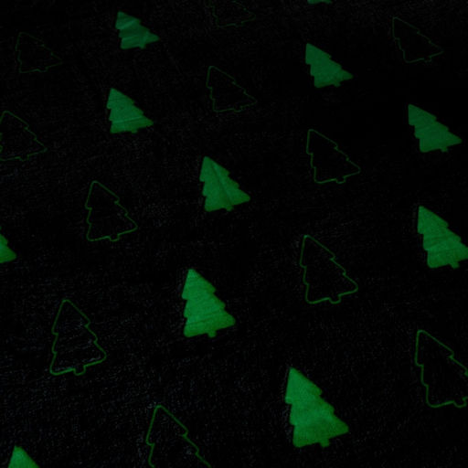 Плед с рукавами светящийся в темноте «Этель. Елочки», 150×200 см, плотность 220 г/м²