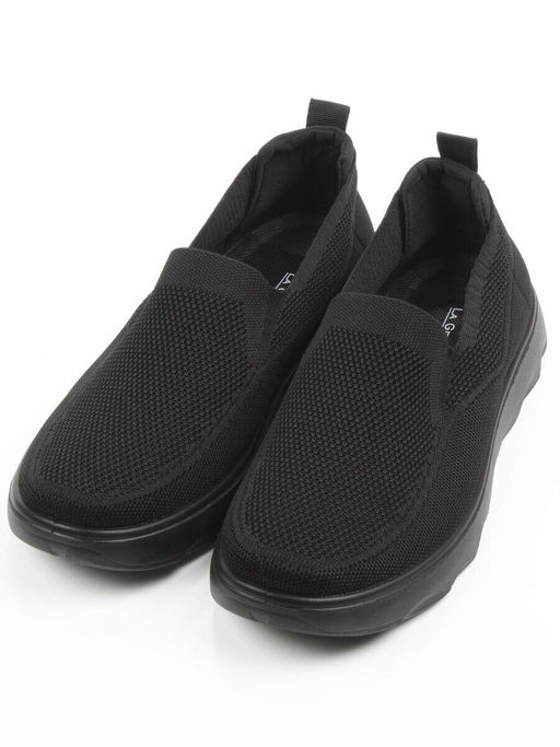 05-TEX-D03-07 BLACK Полуботинки спортивные летние мужские (текстиль)