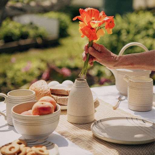 Ваза сервировочная SL Home «Райяс», 9×13.5 см, керамика, 450 мл, бежевая