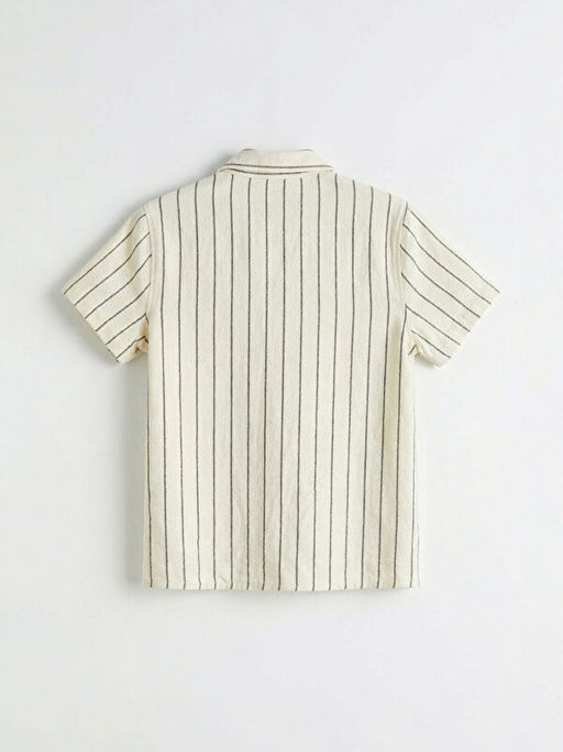 K?sa Kollu ?izgili Erkek ?ocuk G?mlek ve Pantolon