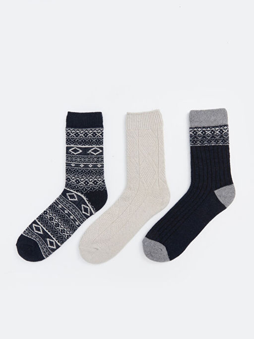 Desenli Erkek Soket ?orap 3l?