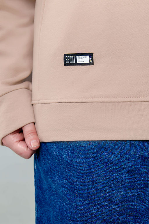 Арт. 15116 Худи женское с капюшоном 46-54 (5 шт) Цвет:бежевый - Калинка фото 4