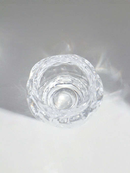 Цена за 2 шт. Подсвечник стекло на 1 свечу "Бутон. Лёд" прозрачный d=3,5 см 6х6х6 см