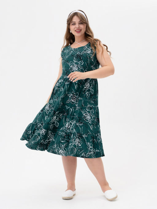 Сарафан( платье) с ярусной юбкой хлопок 100% - Binita фото 9