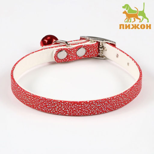 Ошейник мягкий Андромеда 31 х 1 см, искусственная кожа, микс цветов