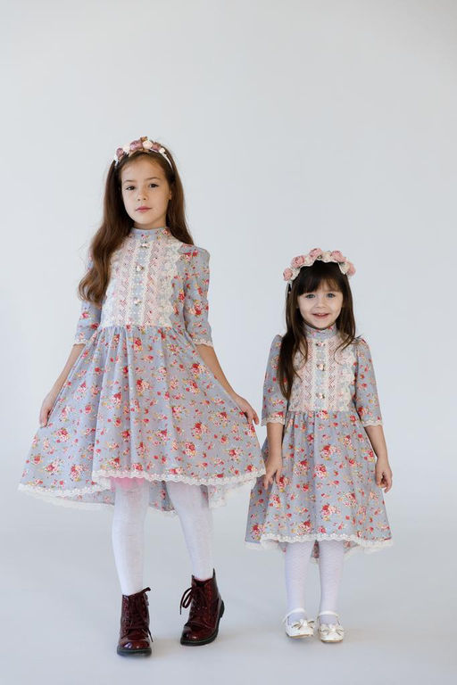 Платье МТ-422 серые цветы - Этоэльф фото 2