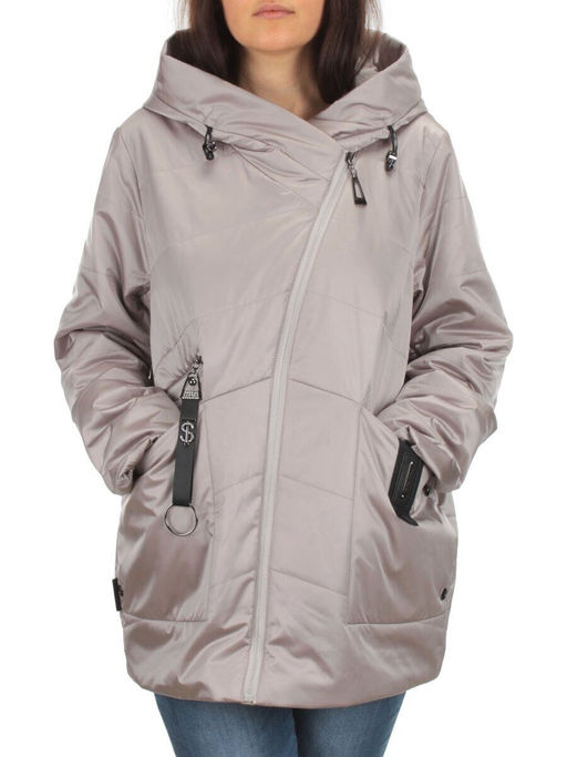 BM-05 GRAY/BEIGE Куртка демисезонная женская АЛИСА (100 гр. синтепон) - Фабричный китай фото 2