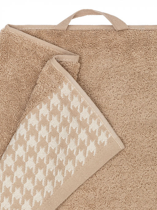 Полотенце для лица 50x90 бежевый махровая ткань