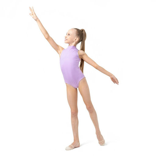 Купальник гимнастический Grace Dance, без рукавов, р. 28, цвет лиловый  фото 7