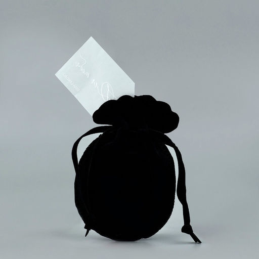 Цена за 5 шт. Мешочек подарочный замшевый Для тебя, черный, тиснение, 9?12 см  1.5 см