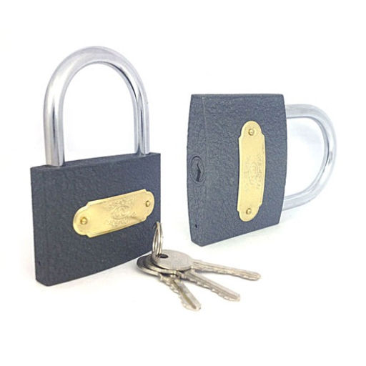 Замок навесной 38мм серый "Самир"