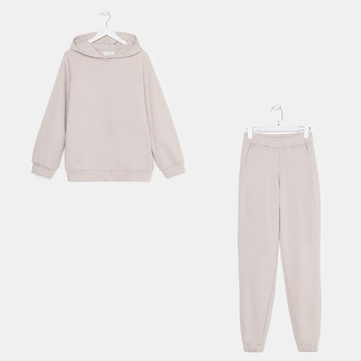 Костюм женский (толстовка, брюки) MIST, размер 48-50, бежевый