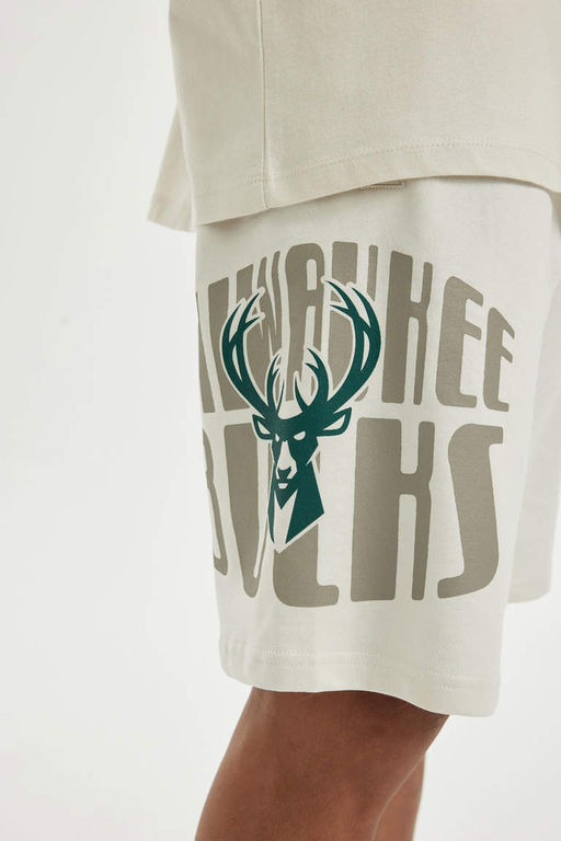 DeFactoFit Короткие шорты стандартного кроя NBA Milwaukee Bucks  фото 5