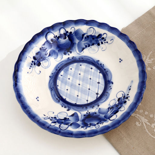 Чайная гжель Шатер, бело-синий,керамика, - Simaland фото 7