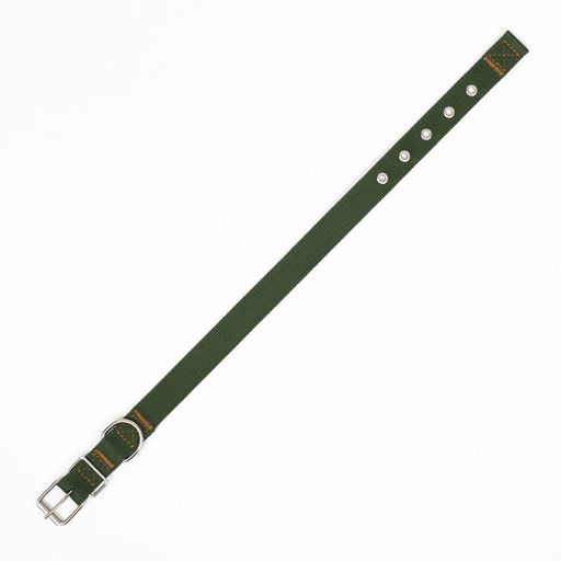 Ошейник брезентовый двухслойный, 59,5 х 2,5 см, хаки - Пижон фото 4