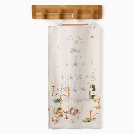 Полотенце Этель Новогодняя эстетика 4073 см, 100% хлопок, саржа 190 г/м