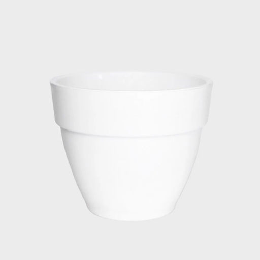 Горшок цветочный VipSet Лори 6,7л белый с дренажной системой (AMV-6,7-01) (74) /КРАССУЛА/
