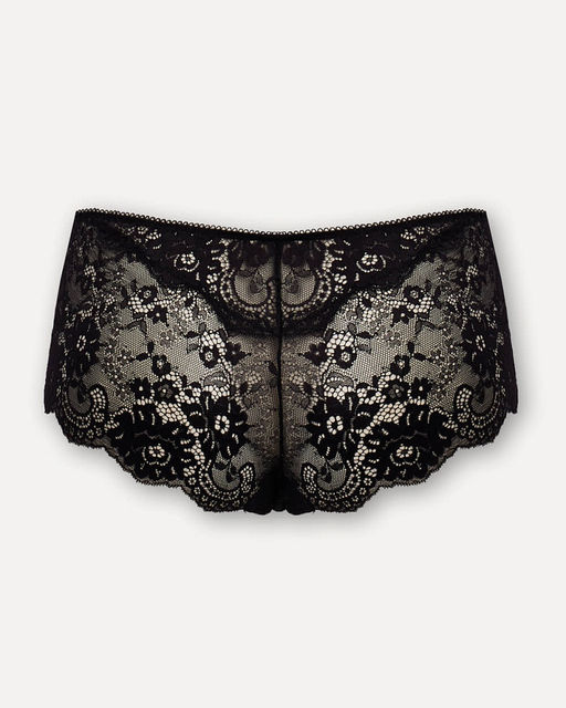 Трусы-шорты из черного кружева - Deseo фото 2