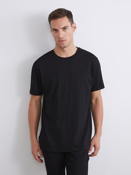 Bisiklet Yaka Penye Erkek Ti??rt