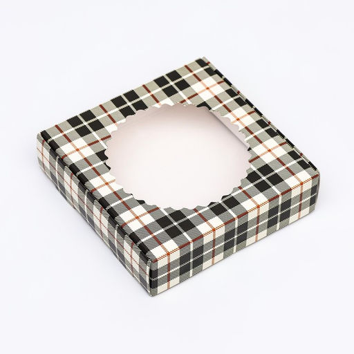 Цена за 2 шт. Коробка сборная с окном, «Мужской», 11.5×11.5×3 см