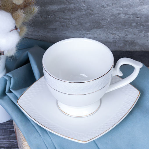 Чайный набор 13 предметов 260 мл 900 мл на ножке / GA2-13G /уп 4/ костяной фарфор - Галеонтрейд фото 13