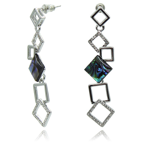 Серьги гвоздики Модница перламутр гелиотис - Agat77 фото 2