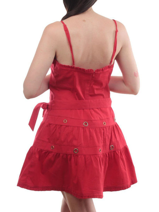XA-68022 RED Сарафан женский (97% хлопок, 3% эластан)