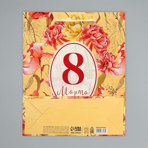 Цена за 2 шт. Пакет подарочный ламинированный, упаковка, 8 марта, ML 21?25?8 см