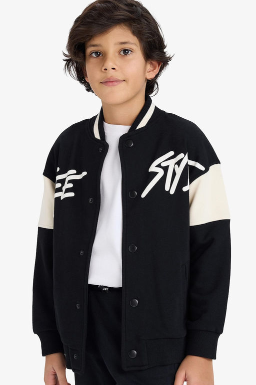 Bask_l_ Kolej Yaka Bomber H_rka Erkek _ocuk - Defacto фото 2