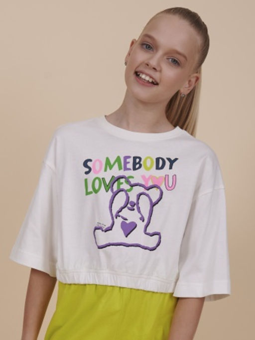 PELICAN, футболка-топ для девочек, Белый