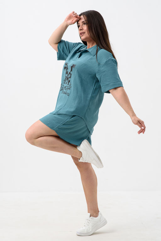 Комплект (рубашка+шорты) с печатью 52469