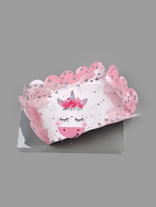 Цена за 5 шт. Коробка для печенья, кондитерская упаковка с пластиковой крышкой, «Чудесных мгновений», 20×30×8 см