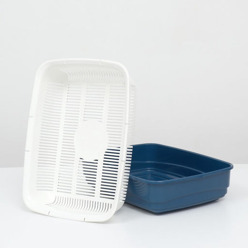 Лоток большой с сеткой Atlantis «Стандарт», 42×31×10 см, синий