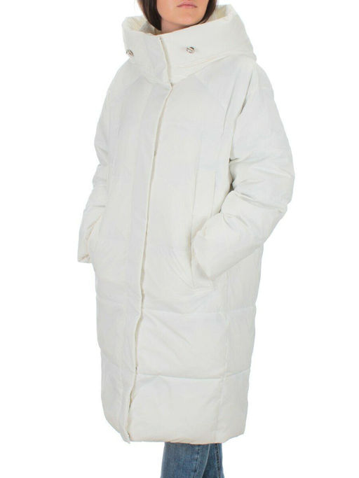 22369 WHITE Пальто зимнее женское (200 гр. холлофайбера) - Fashion фото 3