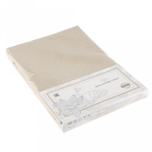 Скатерть 180х145см "Летний дождь", длина стола до 140см, на 6 персон, рогожка 171/м2, хлопок 100%, упаковка классическая 28х41см, "Домашняя мода" (Россия)