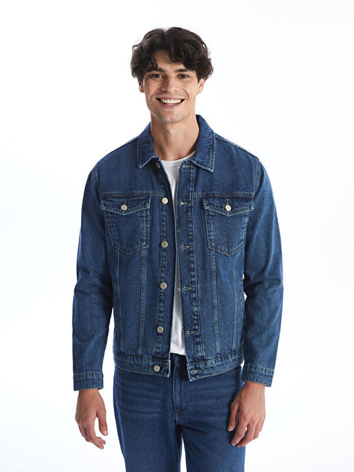 Standart Kal?p Erkek Jean Ceket