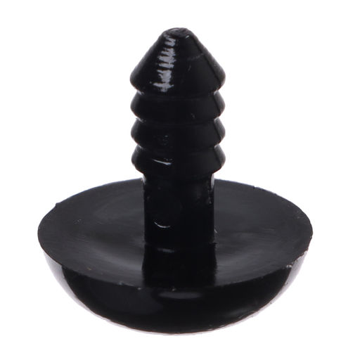 Глаза винтовые с заглушками, набор 20 шт., размер 1 шт. — 1.4 см, цвет чёрный