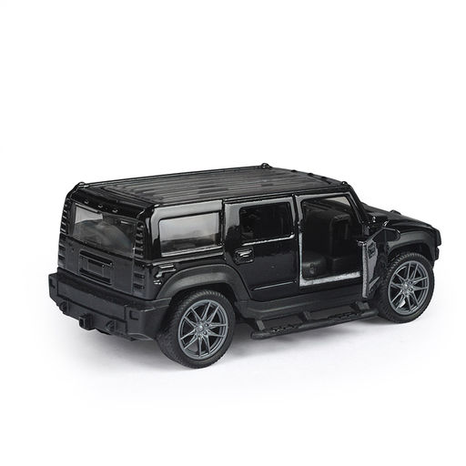 Чёрная инерционная машинка Сафари die-cast,1:32, открывающиеся двери