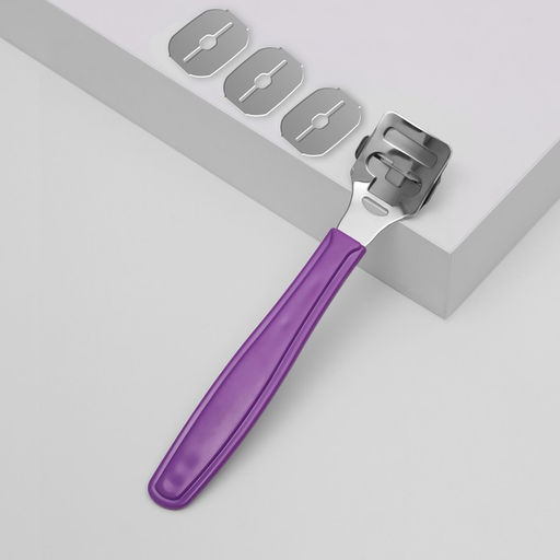 Станок для педикюра, со сменными лезвиями 3 шт., 14 см, МИКС